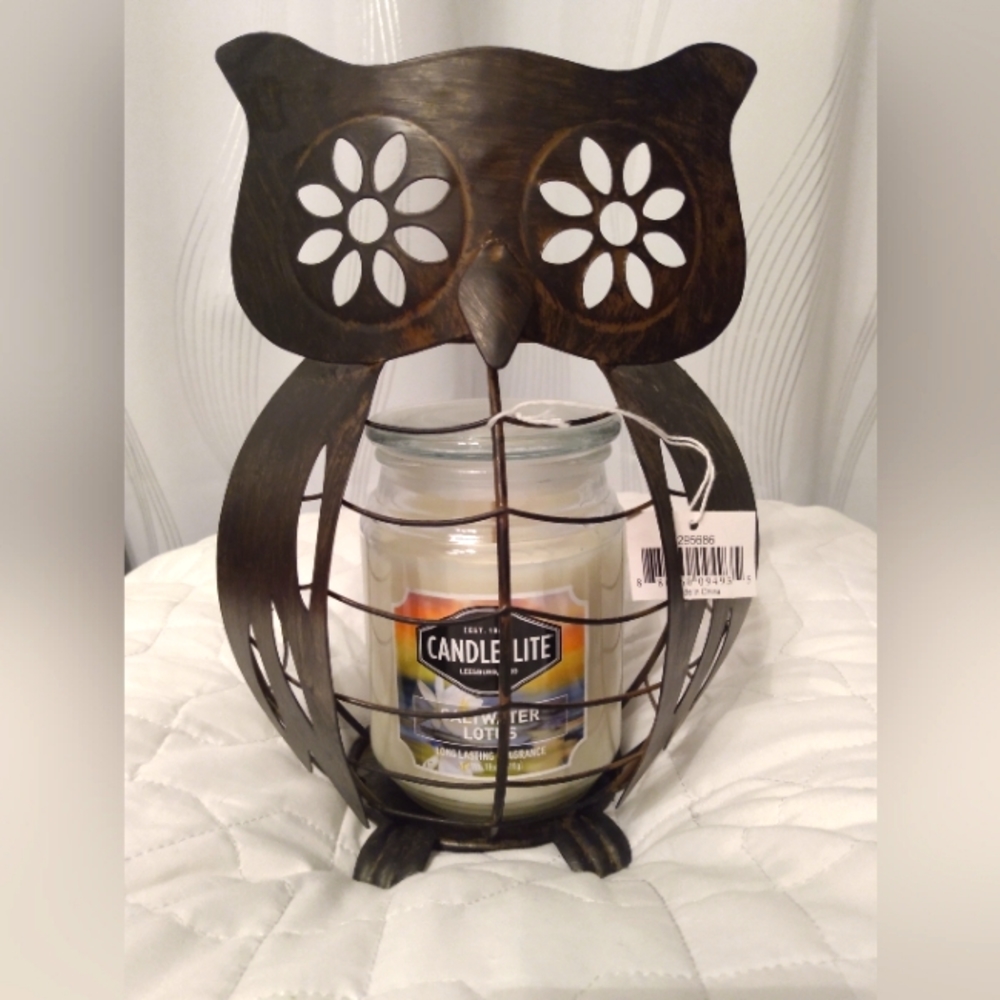 Yankee Candle: Rustic Owl Jar Candle Luminary. Candle Not Included
